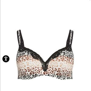 Animal print comfortable bra